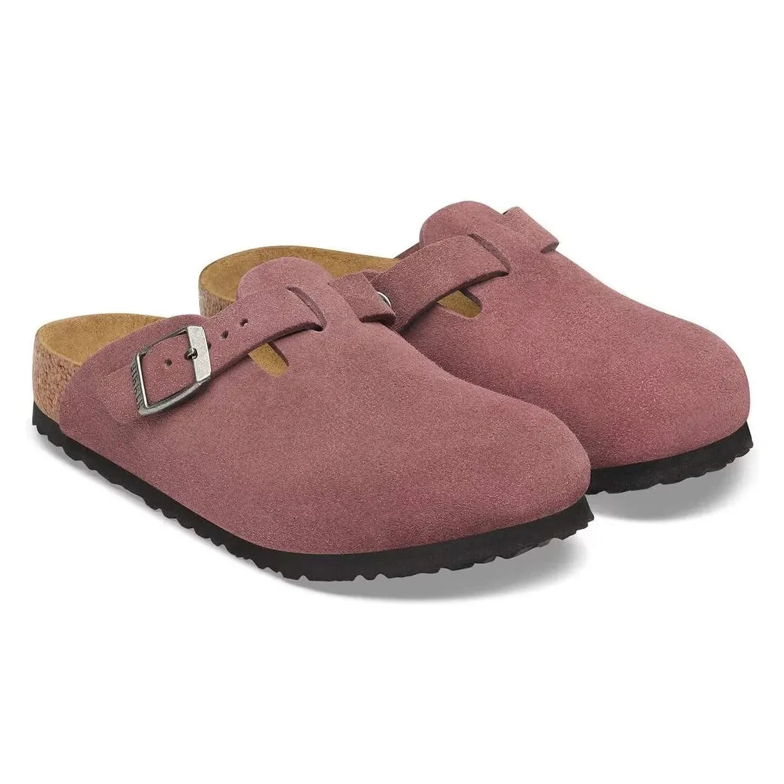 BIRKENSTOCK - Boston Süet Terlikler | Tuğla kırmızısı