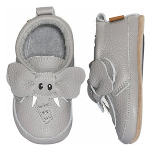 Melton - Elephant Pattern Leather Slippers | Blue