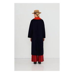 The Tiny Big Sister - Long Wool Coat | Navy
