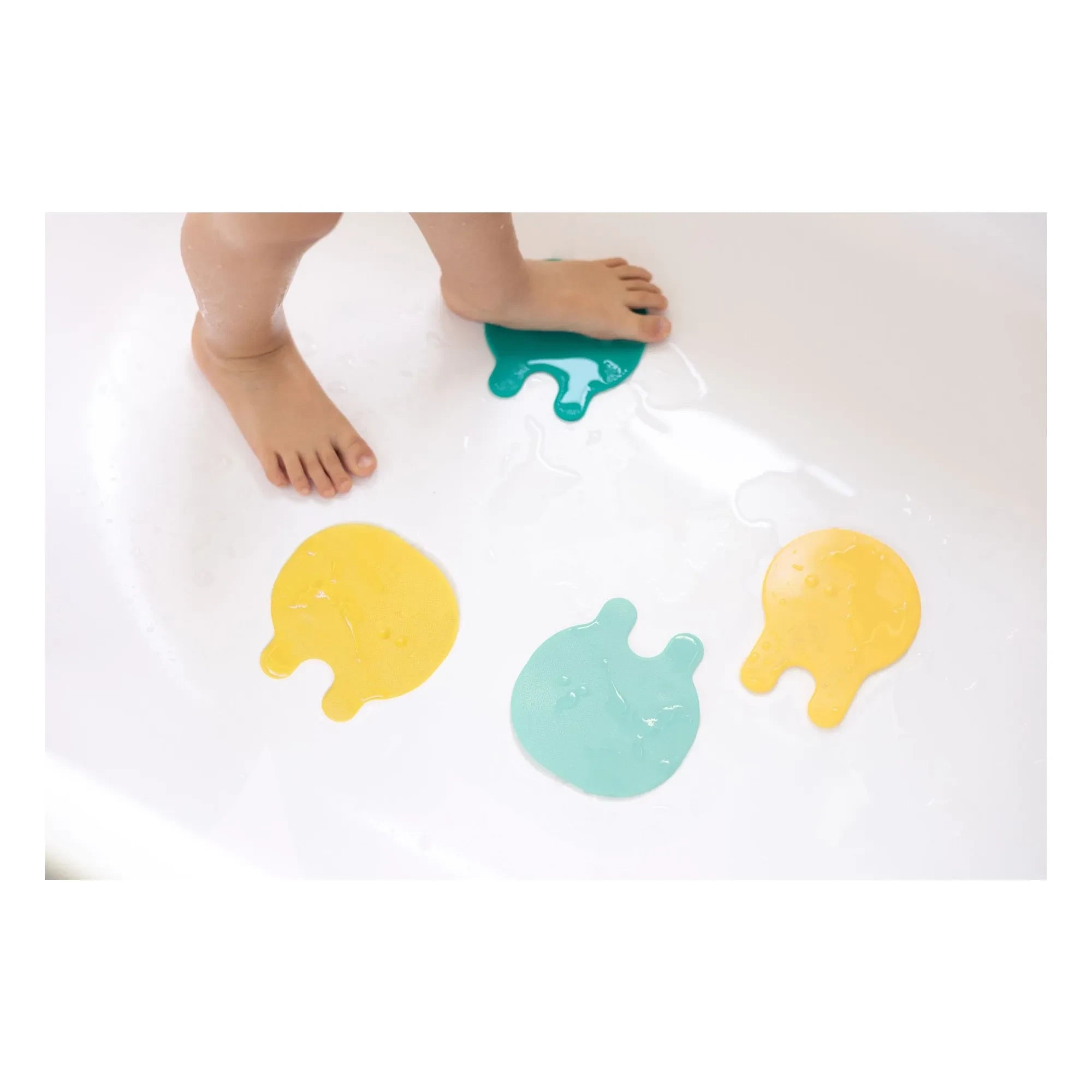 Quut - Alfombrillas de baño Grippi - Juego de 8 unidades | Amarillo