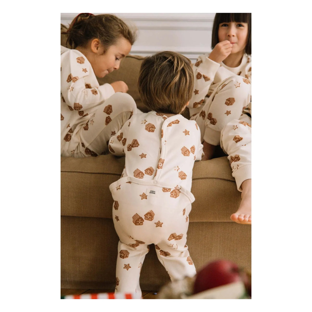 Studio Bohème - Tombul Noel organik pamuklu pijama | Ekru