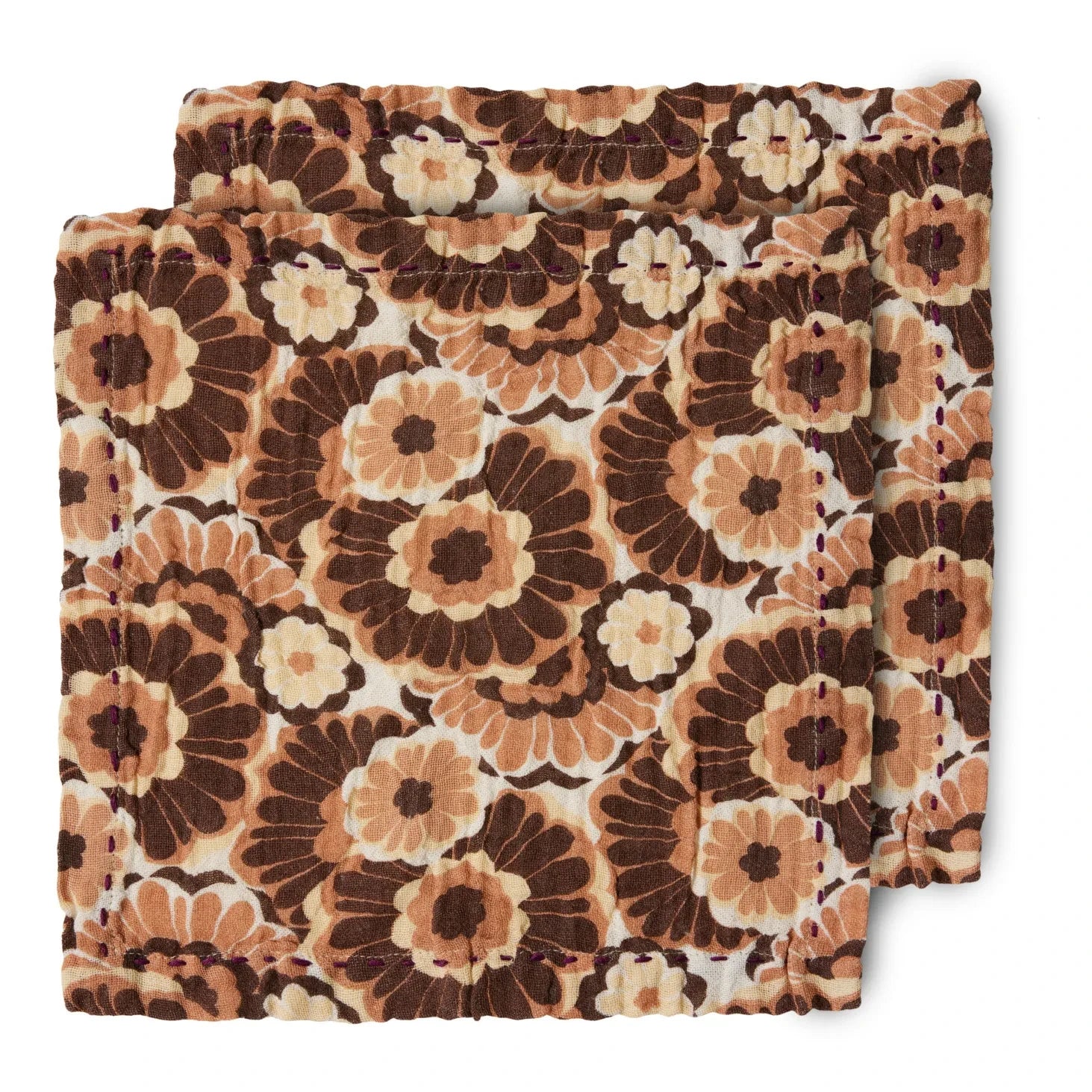 HKliving - Pamuklu Masa Peçeteleri - 2'li Set | Russet