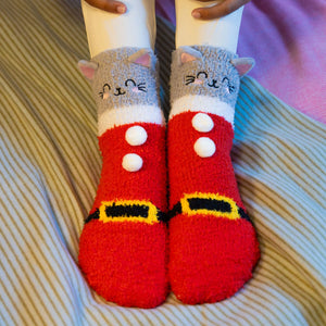 Legami - Adult Noel Slipper Çoraplar Kitty Santa - Tam Bir Uyum!