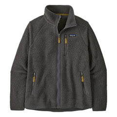 Patagonia – Retro Pile Fleecejacke mit Reißverschluss aus recycelten Fasern | Anthrazitgrau