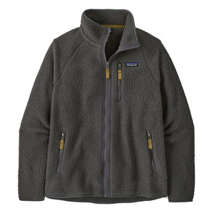Patagonia – Retro Pile Fleecejacke mit Reißverschluss aus recycelten Fasern | Anthrazitgrau