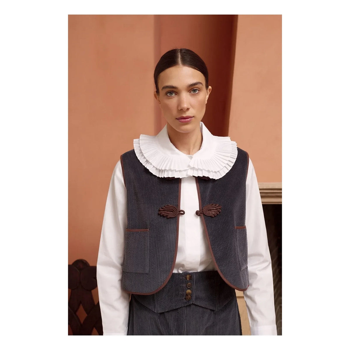 Maria de la Orden - Chaqueta de algodón Vienna | Azul marino