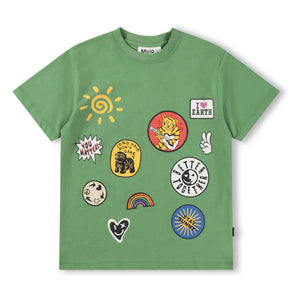 Molo - Riley Camiseta de algodón orgánico con parches | Verde