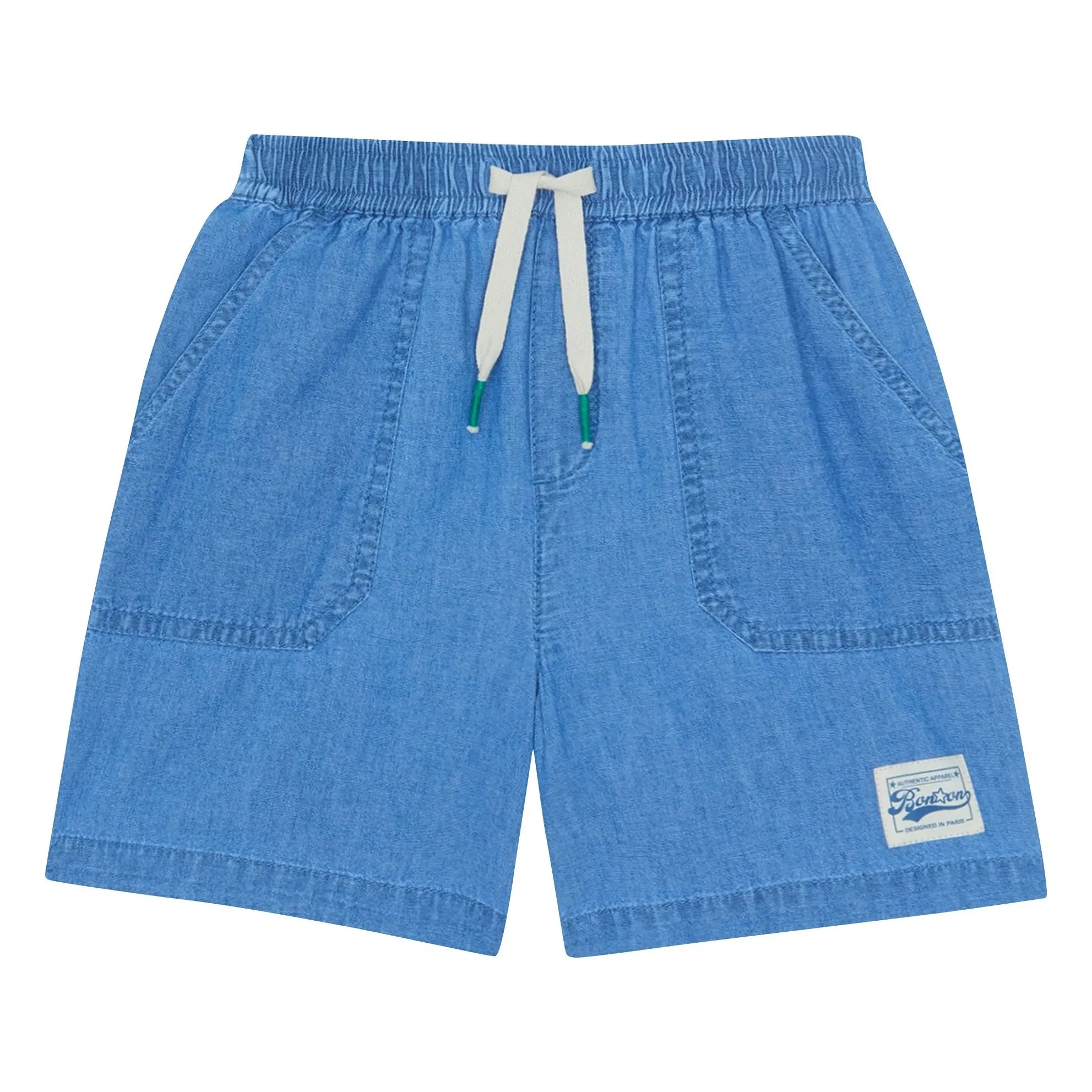 Bonton - Naples Chambray Şort | Denim mavi