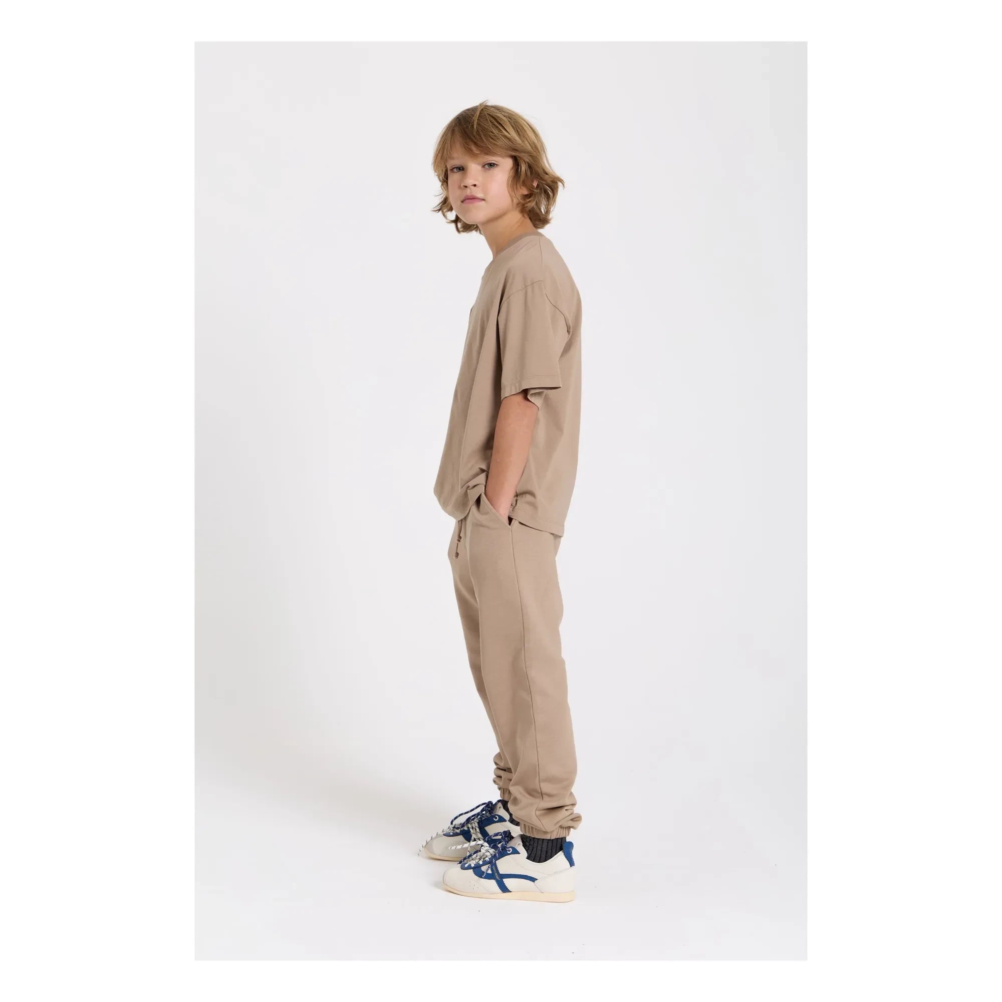 Smallable Kid - Rush Organic Cotton Jogger | Taupe Brown