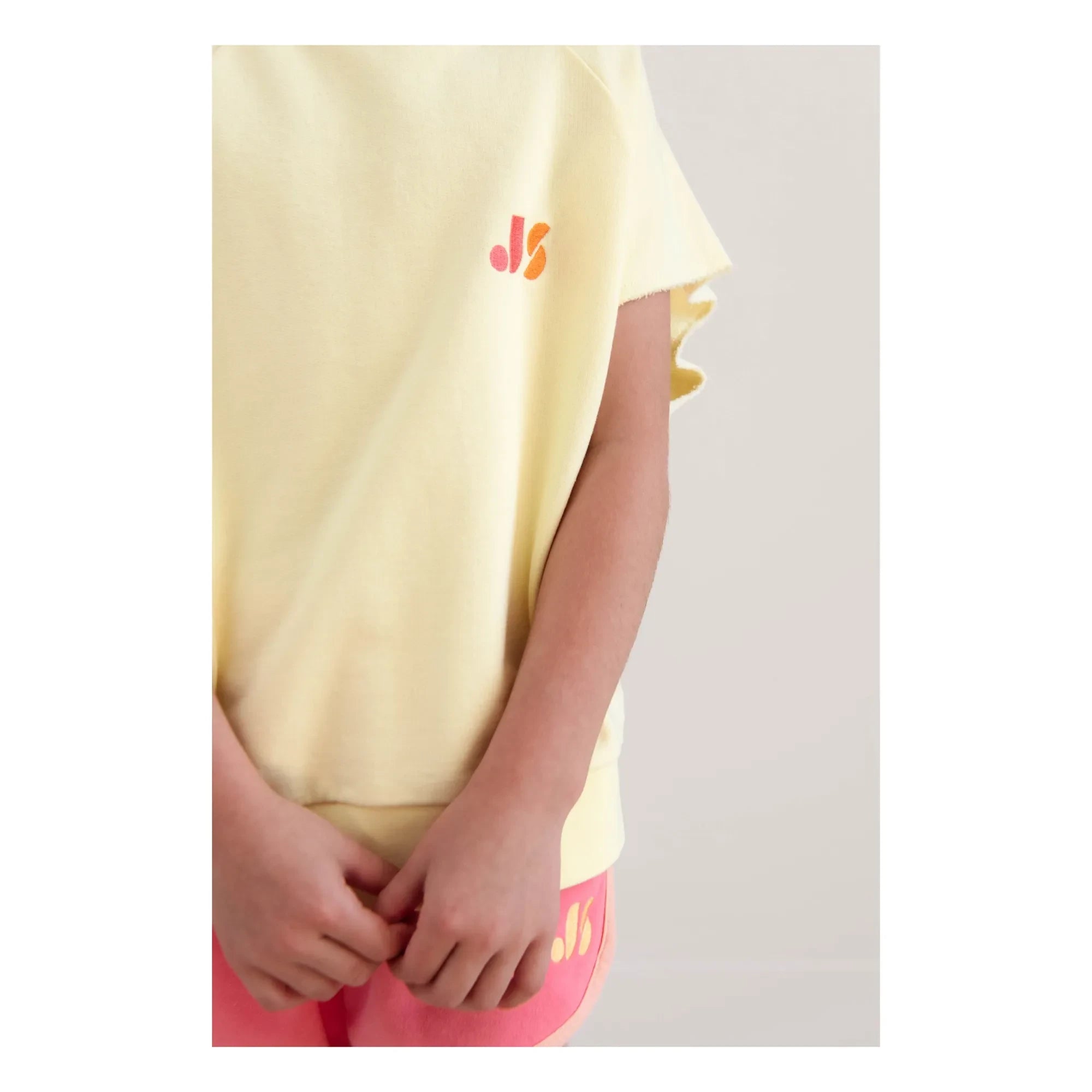 Jenest - Joey 21 organik pamuk kolsuz sweatshirt | Soluk sarı