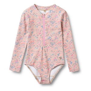Wheat - Margot Fleuri Geri Dönüştürülmüş Elyaf UV Korumalı Mayo | Açık Pembe