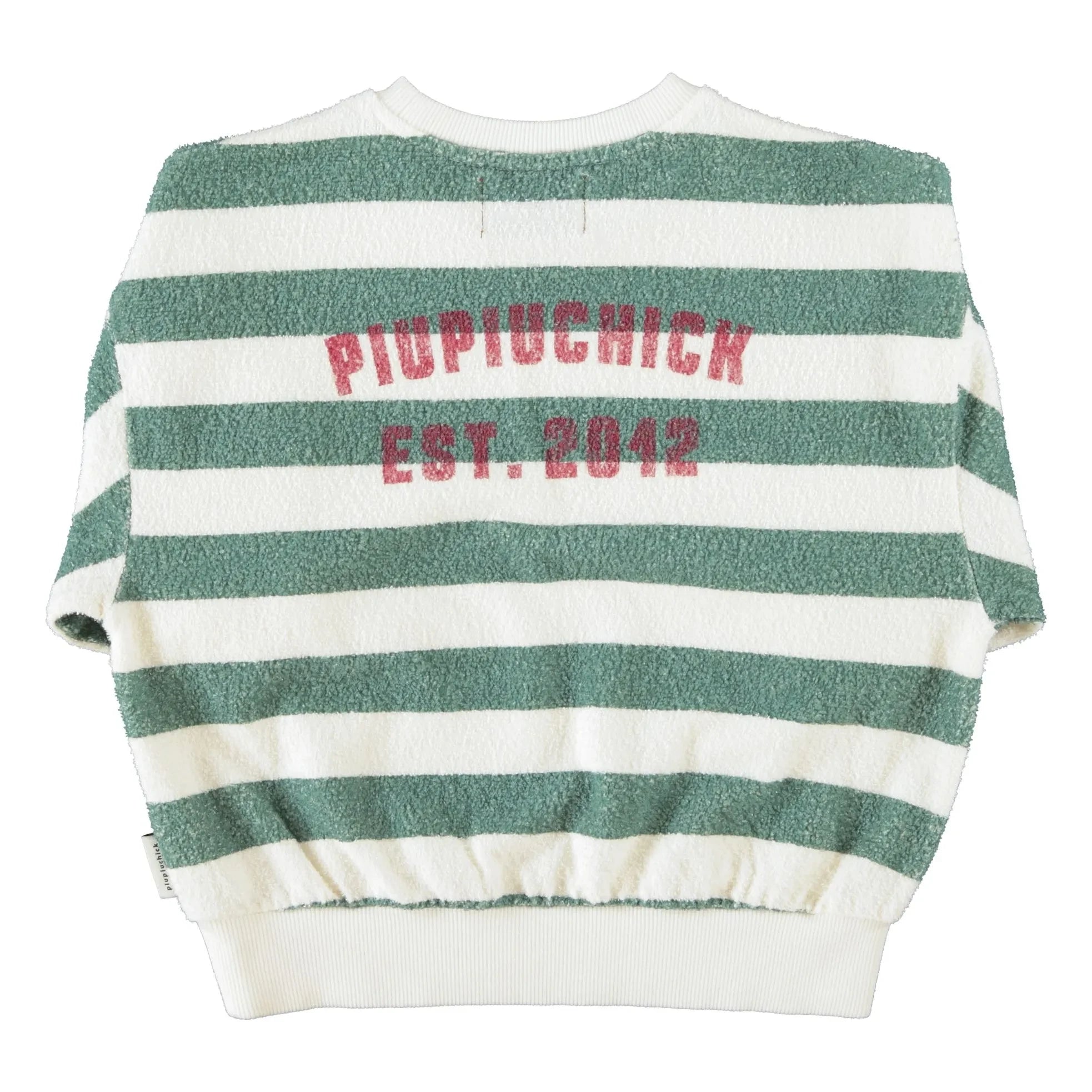 Piupiuchick - Çizgili Sweat Piupiuchick Organik Pamuk Havlu Kumaş | Ecru