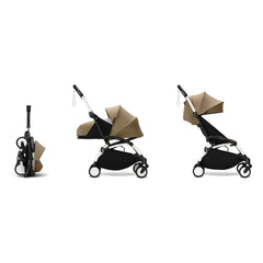 Stokke® - YOYO³ Full Baby Stroller 0+ and 6+ White Frame | Toffee