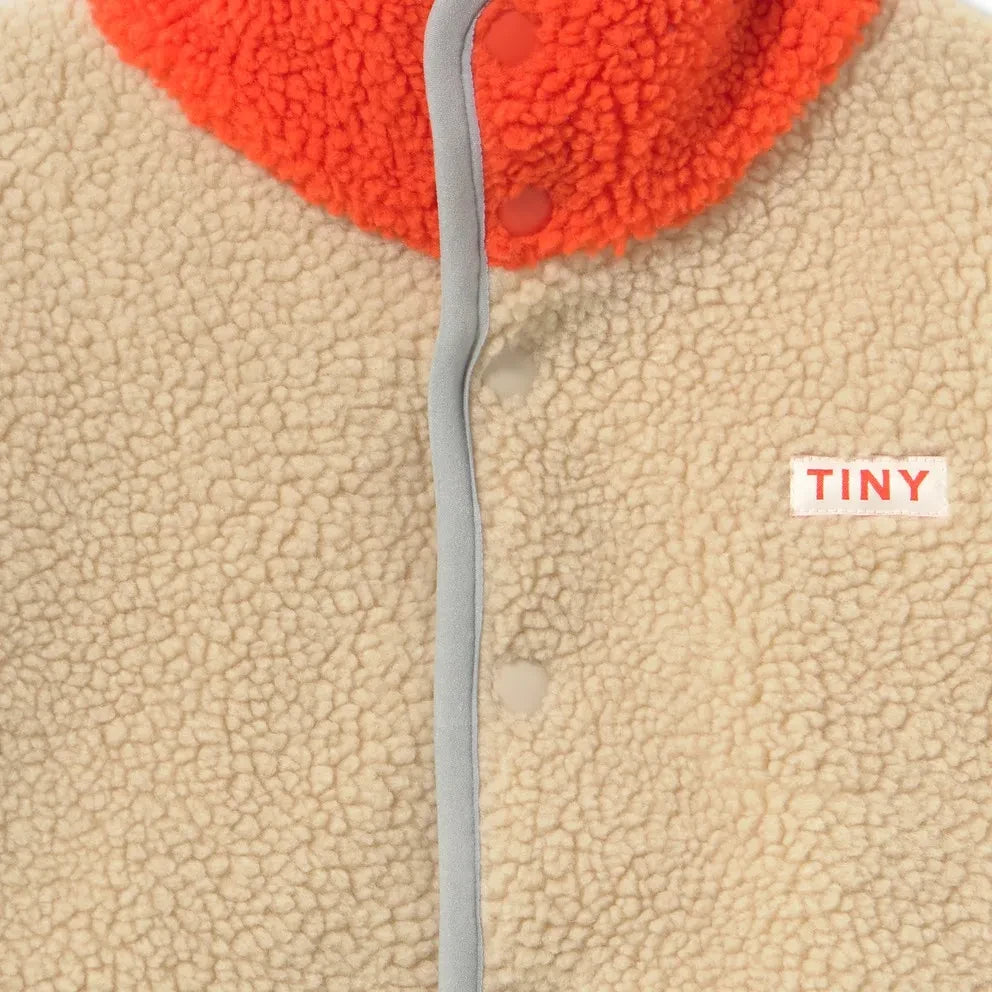 Tinycottons - Renk Bloklu Sherpa Tarzı Ceket | Pembe