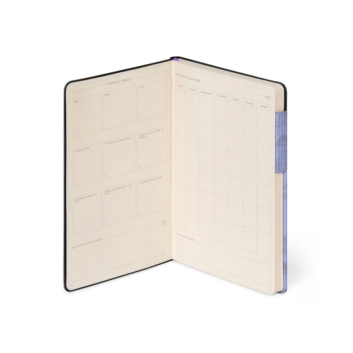Legami - Notizbuch mit Blank Pages und Monochrome-weichem Einband - Cosmic Lilac - My Notizbuch