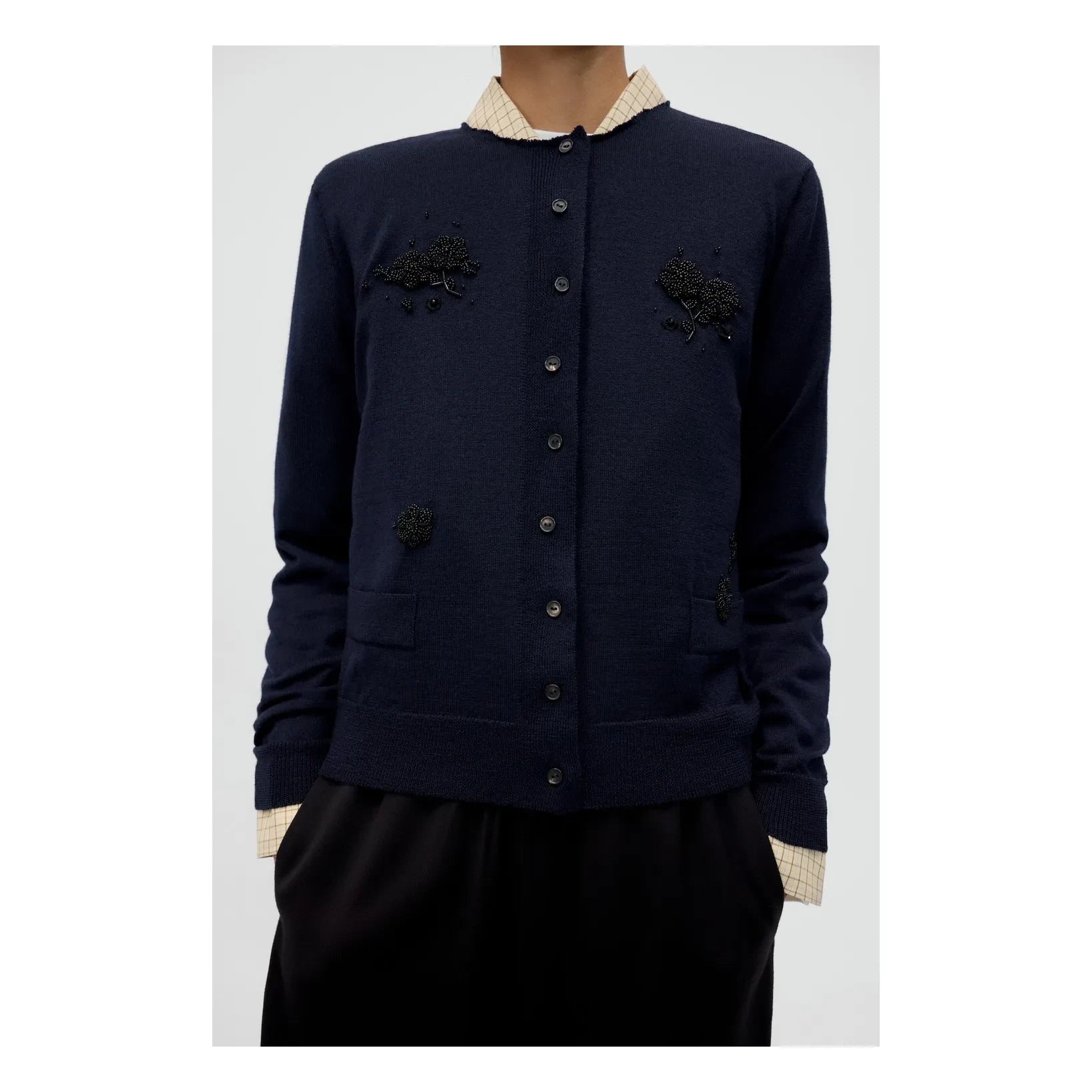 Cordera - Cárdigan de lana merino | Azul oscuro
