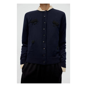 Cordera - Cárdigan de lana merino | Azul oscuro