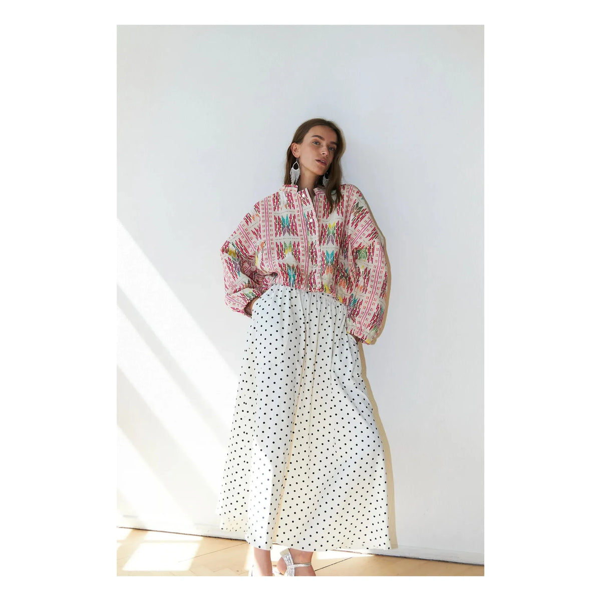 Lollys Laundry – Rosa Baumwoll-Lama-Jacke