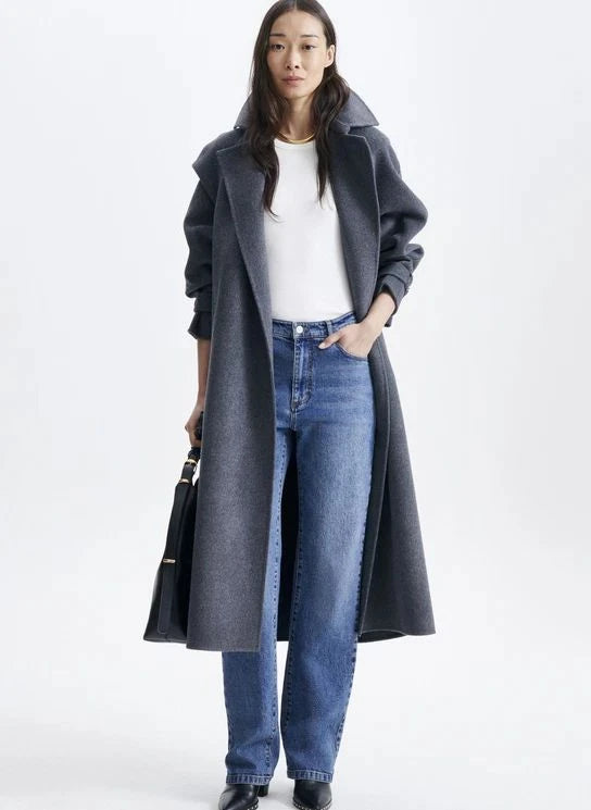 Vanessa Bruno - Cappotto in lana Faro | Grigio antracite maculato