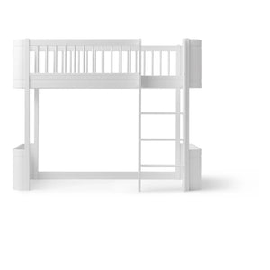 Oliver Furniture - Orta Yükseklikta Ahşap Mini+ Karyola 68x162cm | Beyaz