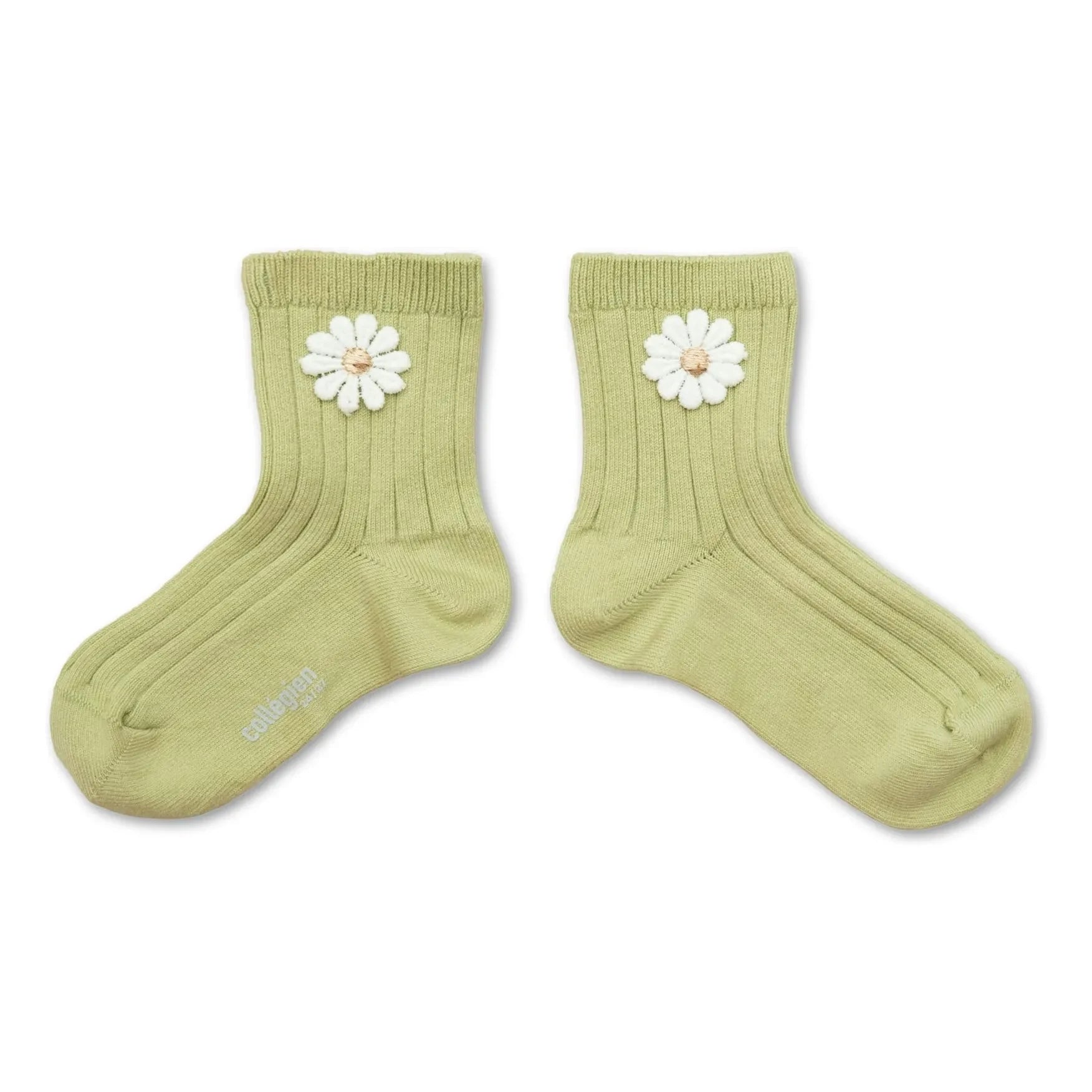 Collégien - Bérénice Flowers Çorap | Soluk Yeşil