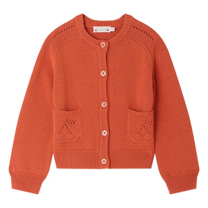 Bonpoint - Elisea Wool Cardigan | Blood Orange
