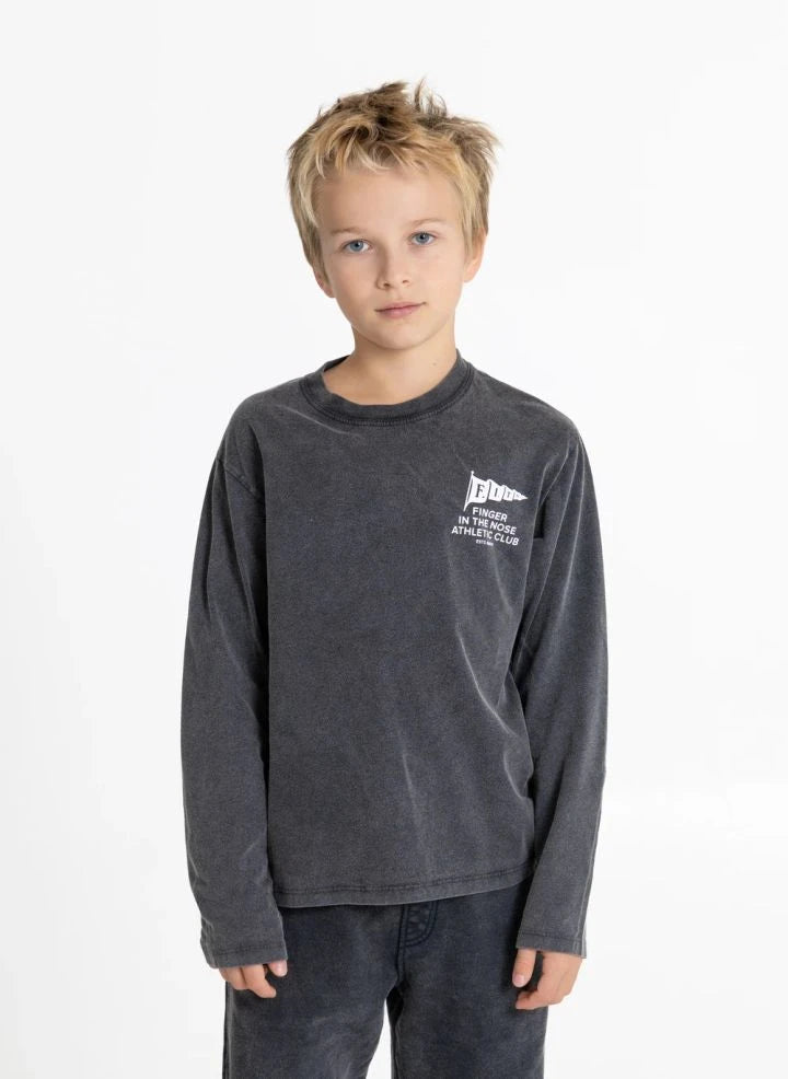 Finger in der Nase - Sako Run Club Organic Cotton T-Shirt | Schwarz