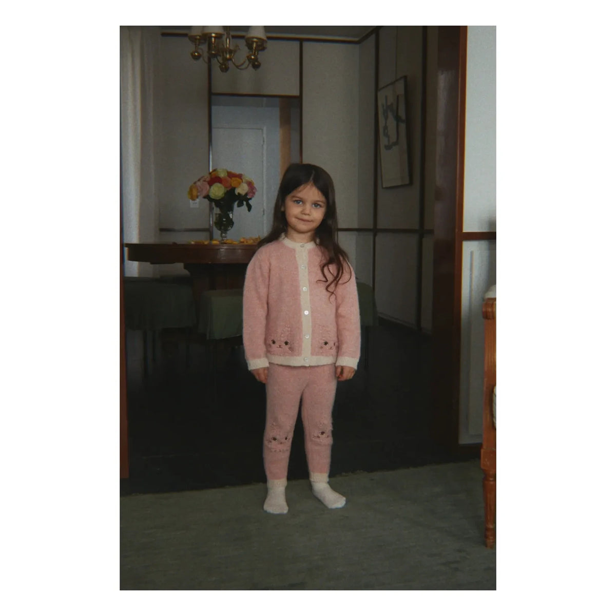 Konges Sløjd - Pantalones de lana Kitty Chats | Rosa