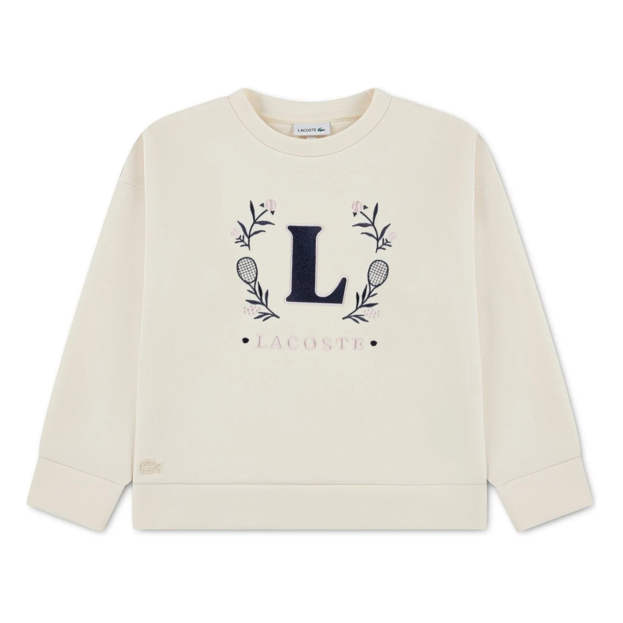 Lacoste - Sweat L Organik pamuk | Soluk sarı
