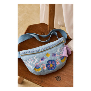 Louise Misha - Gaby Cotton Fanny Pack | Light Blue