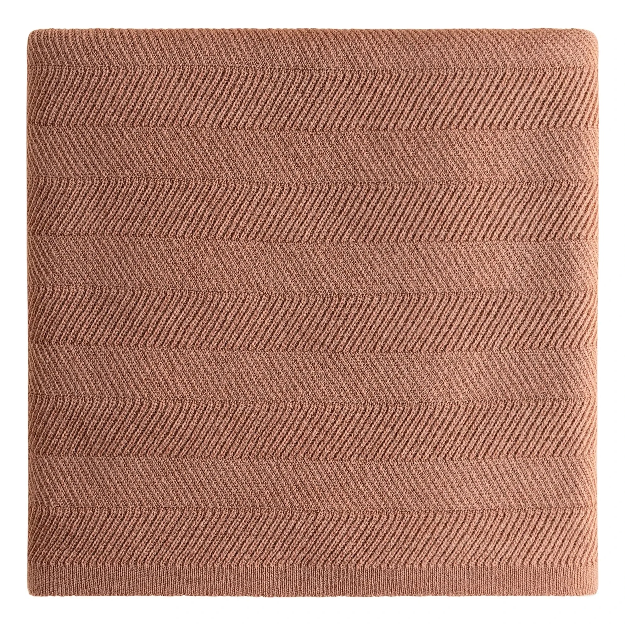 Hvid - Freddie Merino Wool Blanket | Terracotta