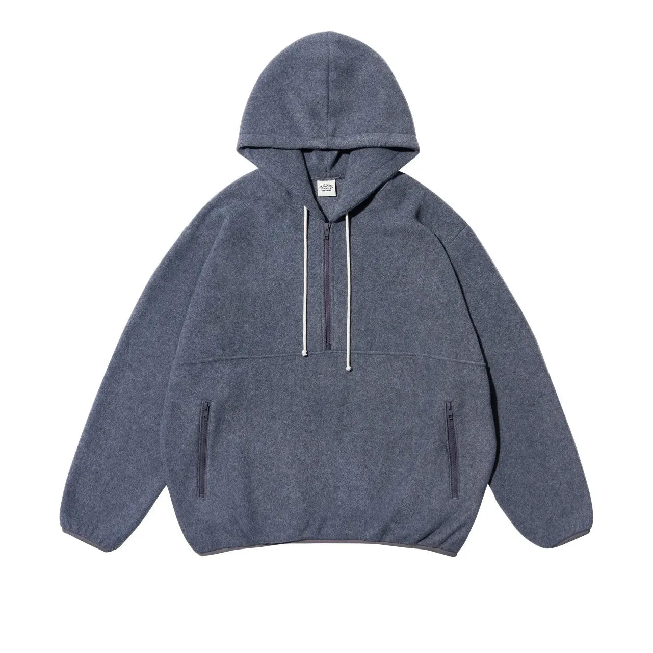 Kappy - Sudadera con capucha, forro polar y media cremallera | Gris carbón