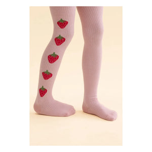 Flöss - 2er Pack Pointelle Vera Erdbeer-Strumpfhosen-Set | Rosa