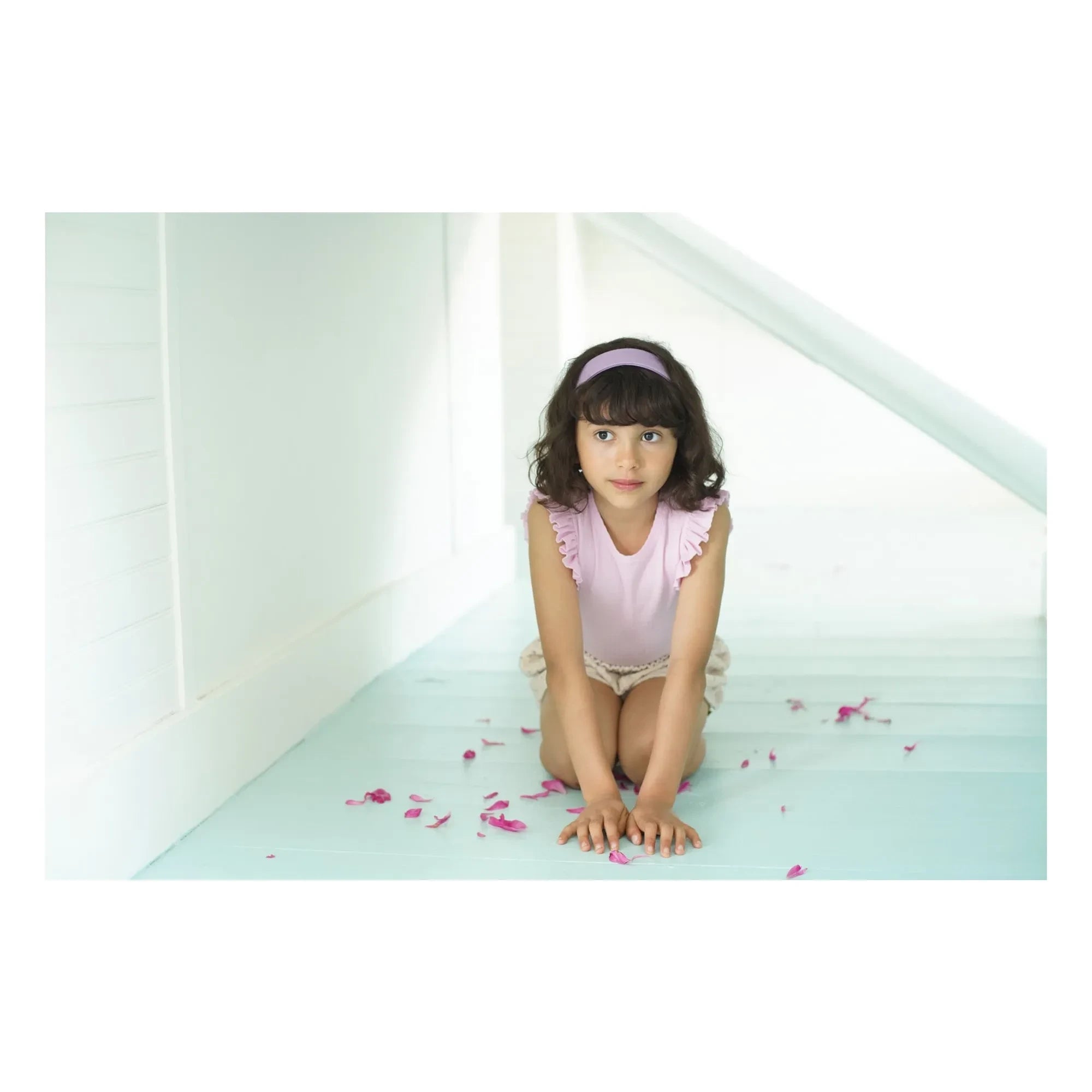 Soor Ploom - Pointelle Ruffled Organic Cotton T-Shirt | Pink
