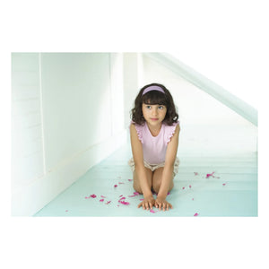 Soor Ploom - Pointelle Ruffled Organic Cotton T-Shirt | Pink
