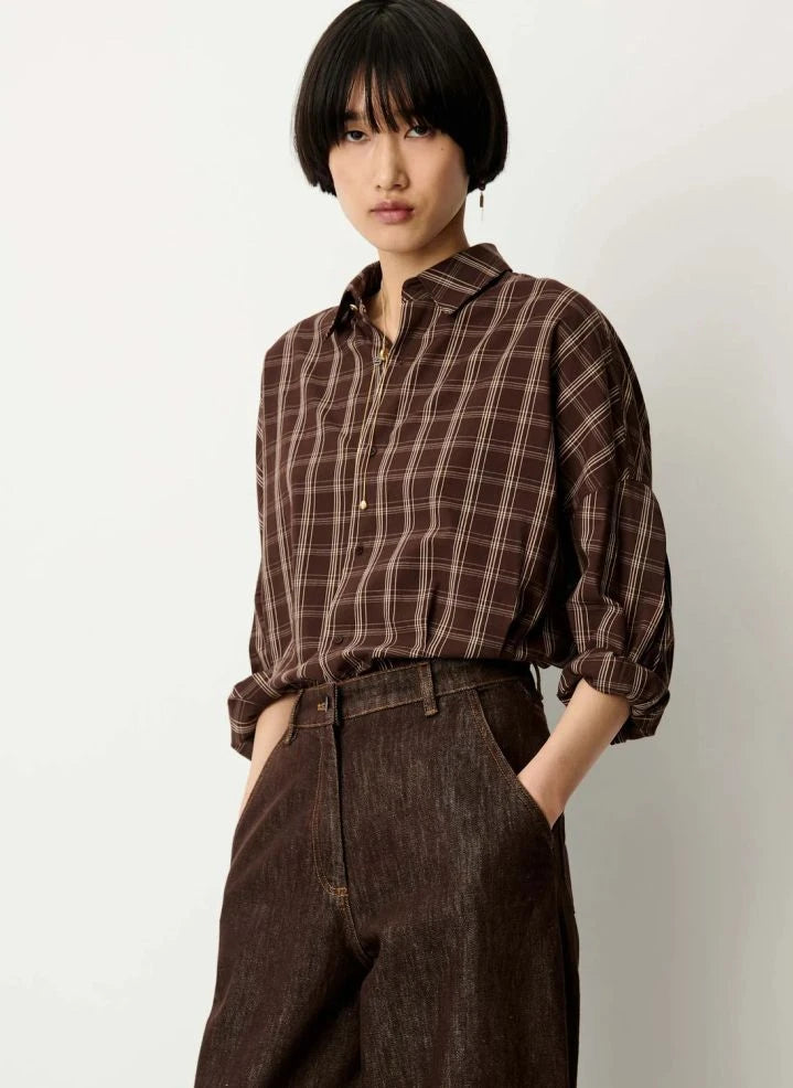 Sessùn - Camicia in cotone Booklyn | Moka