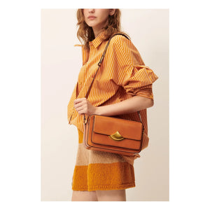 Sessùn - Fontella Gestreiftes Baumwollkleid | Orange
