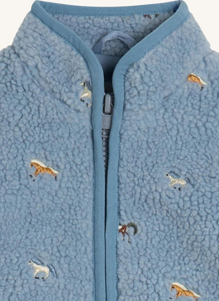 Stella McCartney Kids - Atlı Sherpa Ceket | Açık mavi