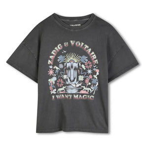 Zadig & Voltaire - I Want Magic Oversize Tişört | Koyu Gri