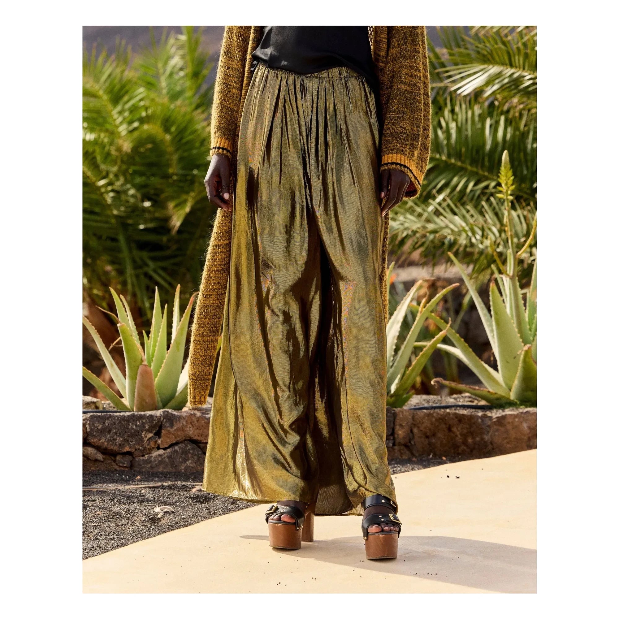 Mes Demoiselles - Leone Metallic Pants | Charcoal