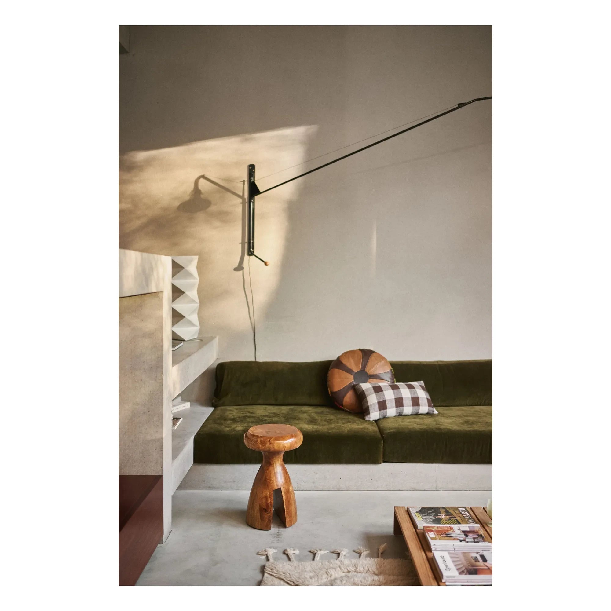 HKliving - Holzhocker | Walnuss