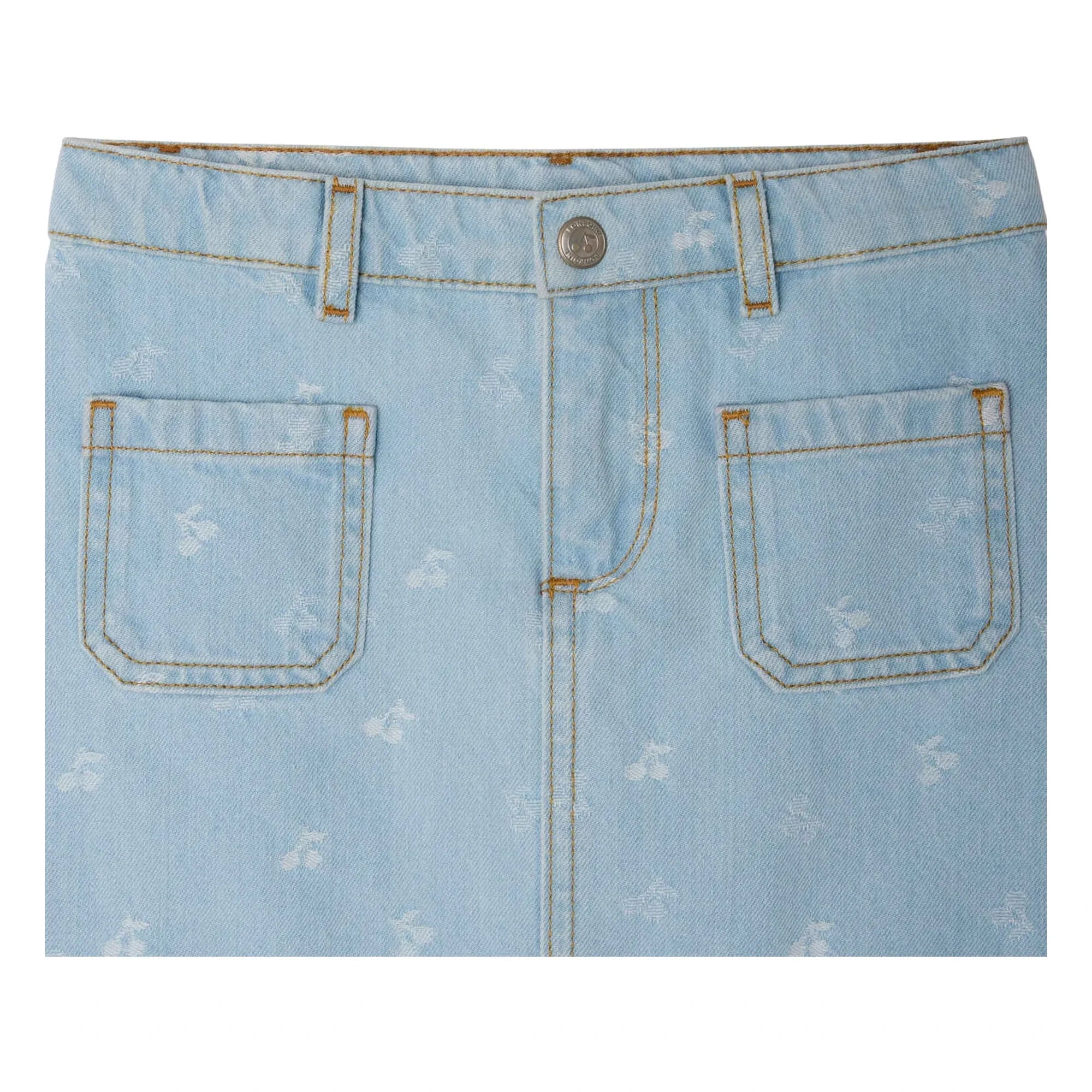 Bonpoint - Tison Cerises Jeansrock | Hellblau