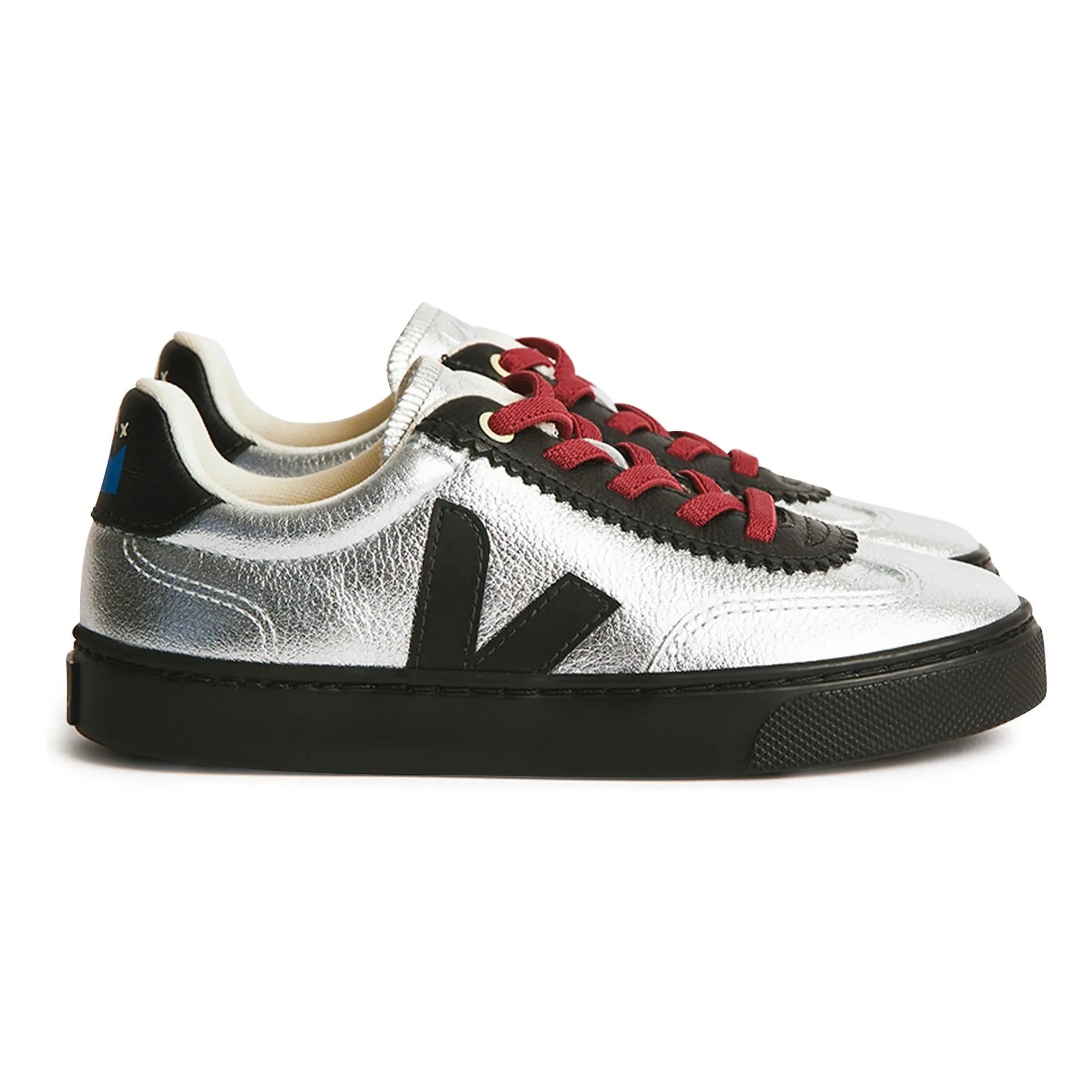 Veja - Veja x Jelly Mallow Küçük Volley Süet Bağcıklı Sneaker | Gümüş