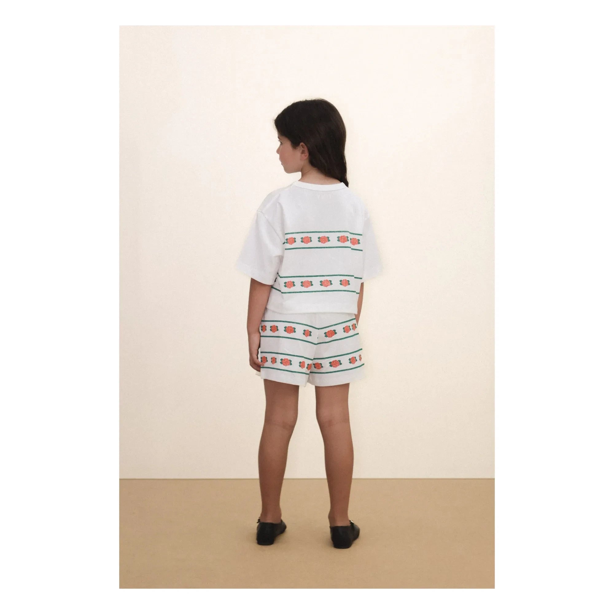 Tinycottons - Roses Bio-Baumwolle Shorts | Weiß