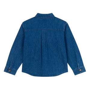 Petit Bateau - Jean Logo Organik Pamuk Gömlek | Denim mavi