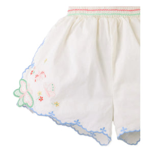 Gingersnaps - Shorts bordados Jisoo | Blanco