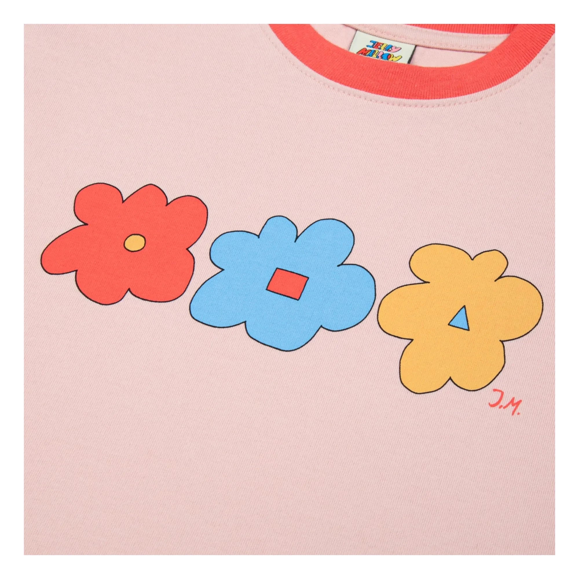 Jelly Mallow - Blumen T-Shirt | Puderrosa