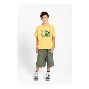 Hundred Pieces - Camiseta de algodón orgánico Finn | Mostaza