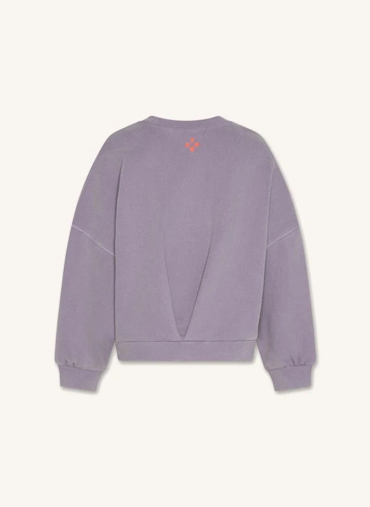 AO76 - Lila Geri Dönüştürülmüş Pamuklu Sweatshirt