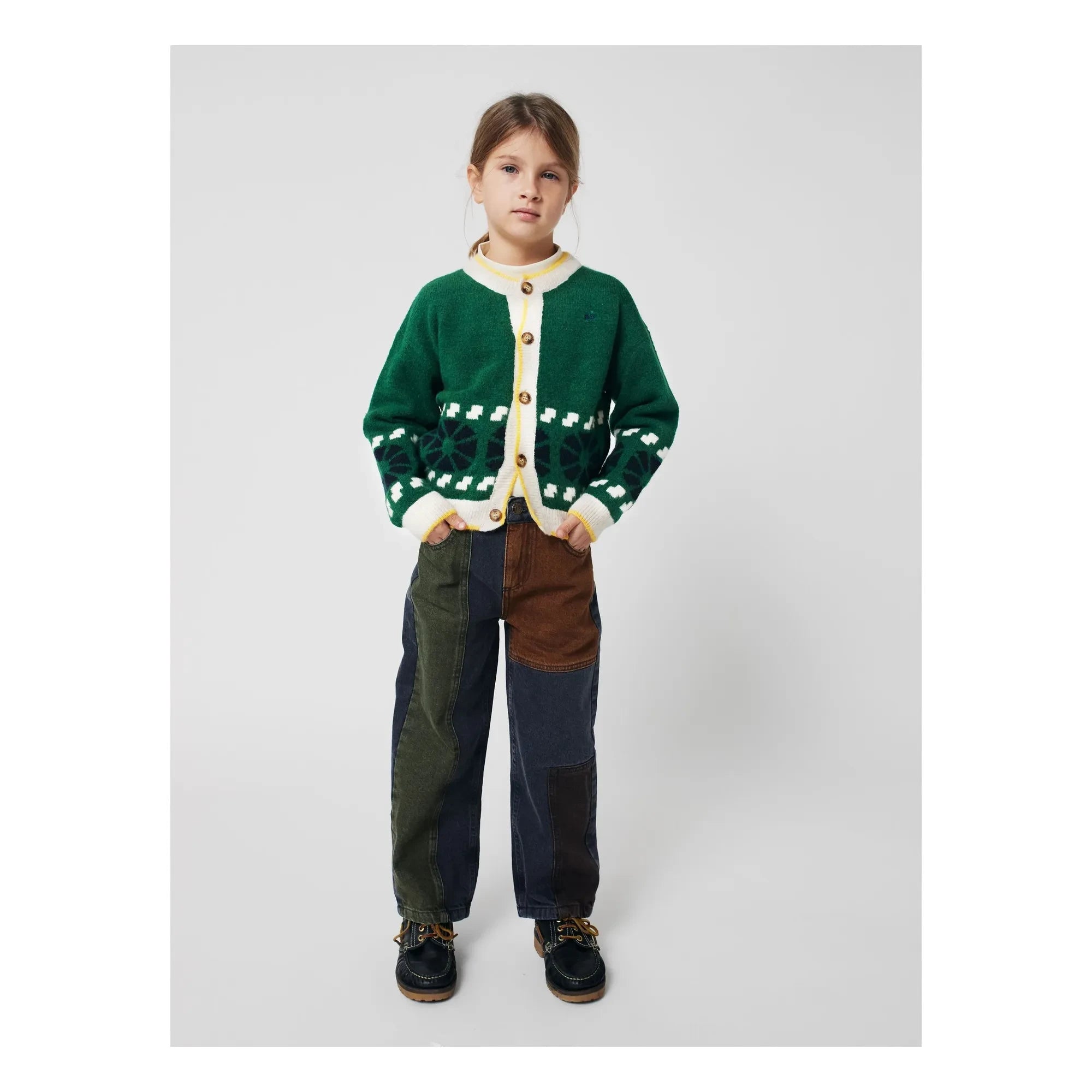 Bobo Choses - Organic cotton yoke jeans | Gray